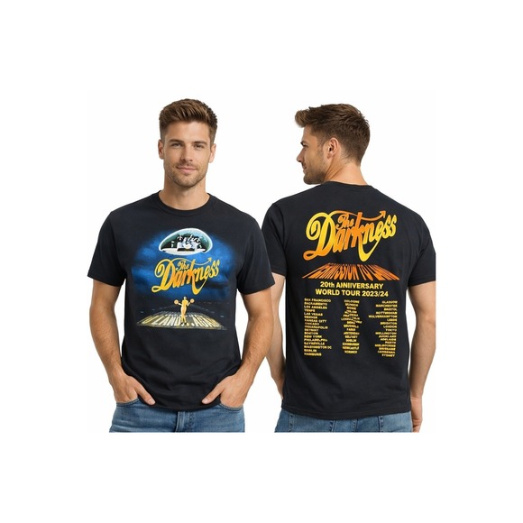 Gildan Other - The Darkness 20th Anniversary World Tour Tee 2023 2024 Black Unisex Souvenir S‎